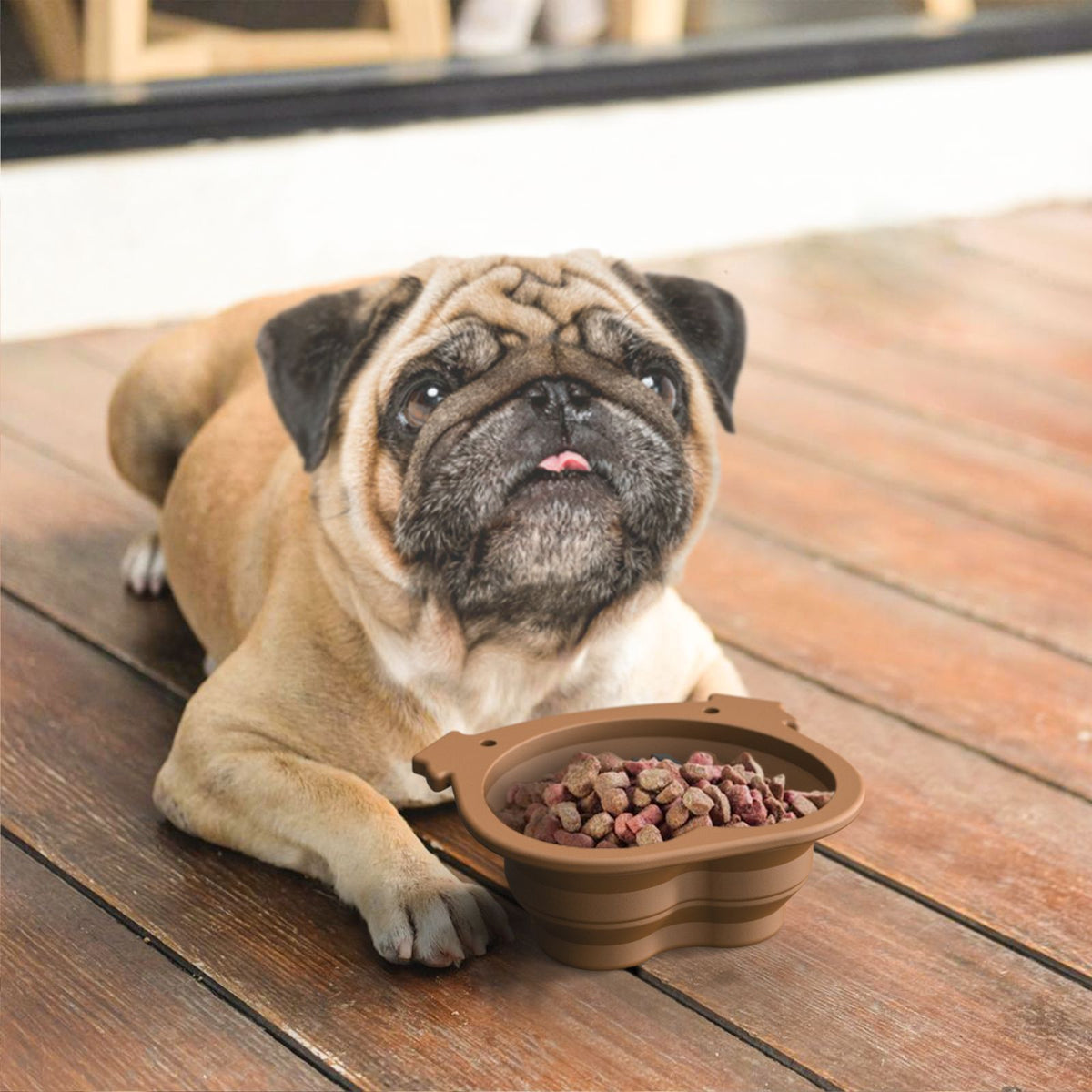 Silicone Folding Bowl Dog Automatic Feeder Outdoor Travel Portable Dog Food Bowl Pet Supplies - image 2