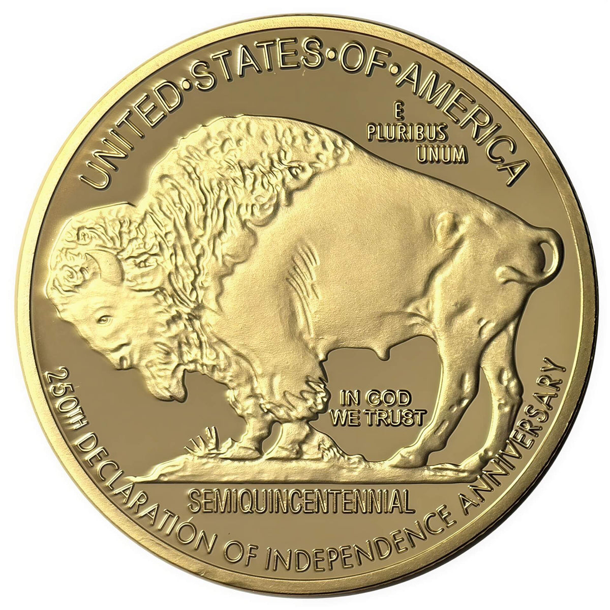 America's 250th Anniversary Buffalo Indian Golden Proof Coin - view 3