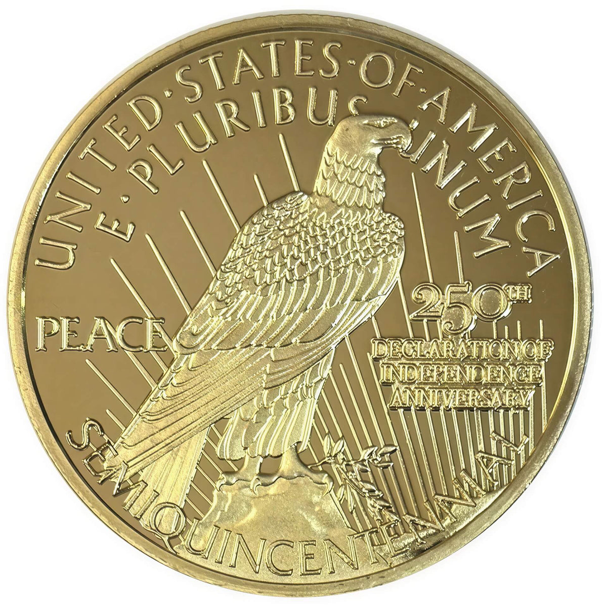America's 250th Anniversary Peace Dollar Golden Proof Coin - view 5