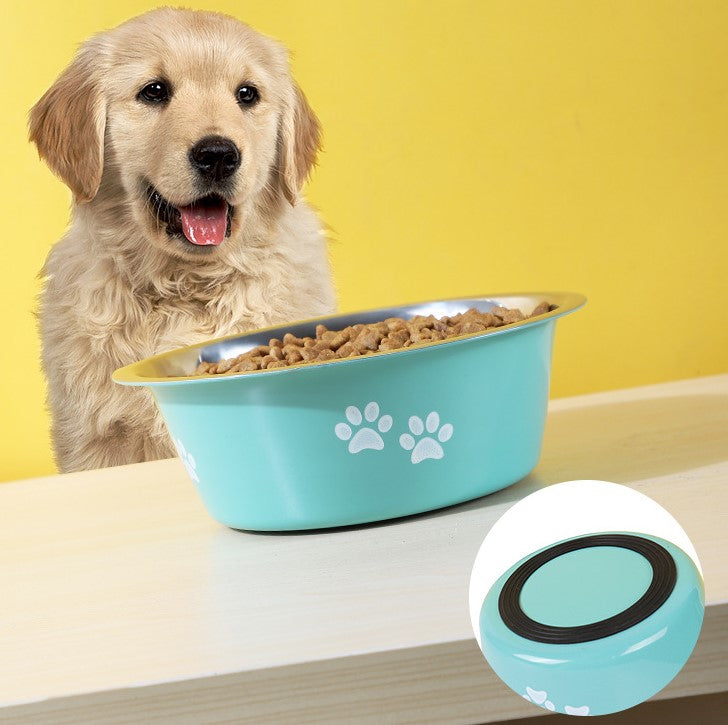 Non-slip Dog Bowls For Small Medium Large Dog Feeder Bowls And Drinkers Stainless Steel Pet Feeders Pets Dogs Accessories - i