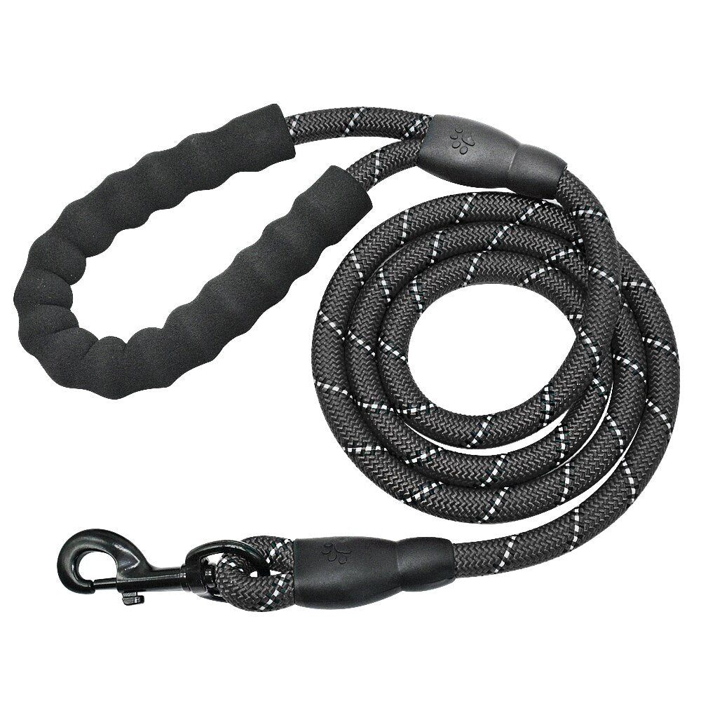 Reflective Dog Pet Leash Rope Nylon Small Dogs Puppy Leashes 150cm Long Heavy Duty Large Dog Lead Red Blue Pink Green Black -