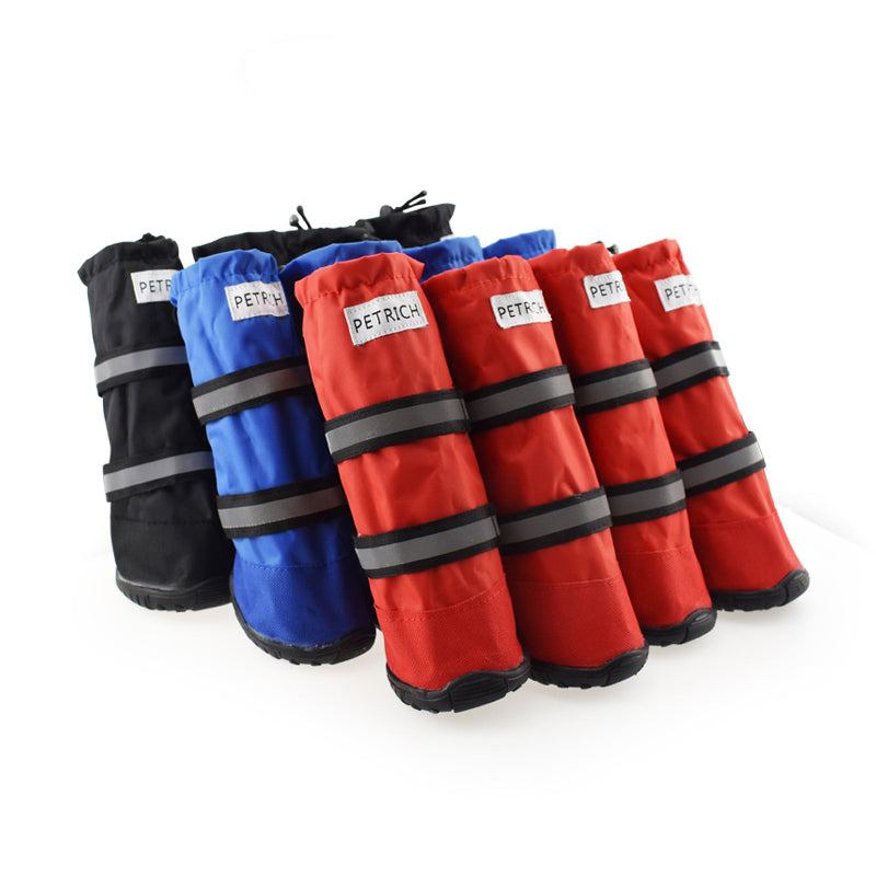 Warm Long-Tube Dog Snow Boots – Waterproof Winter Footwear