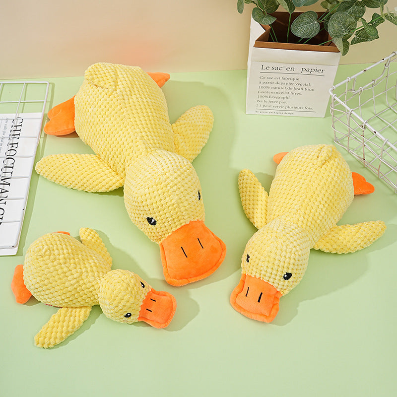 Dogs' Plush Companion Duck Toy for Biting and Teeth Cleaning with Sound, Fun for Cats and Pets - Charging Duck - image 4