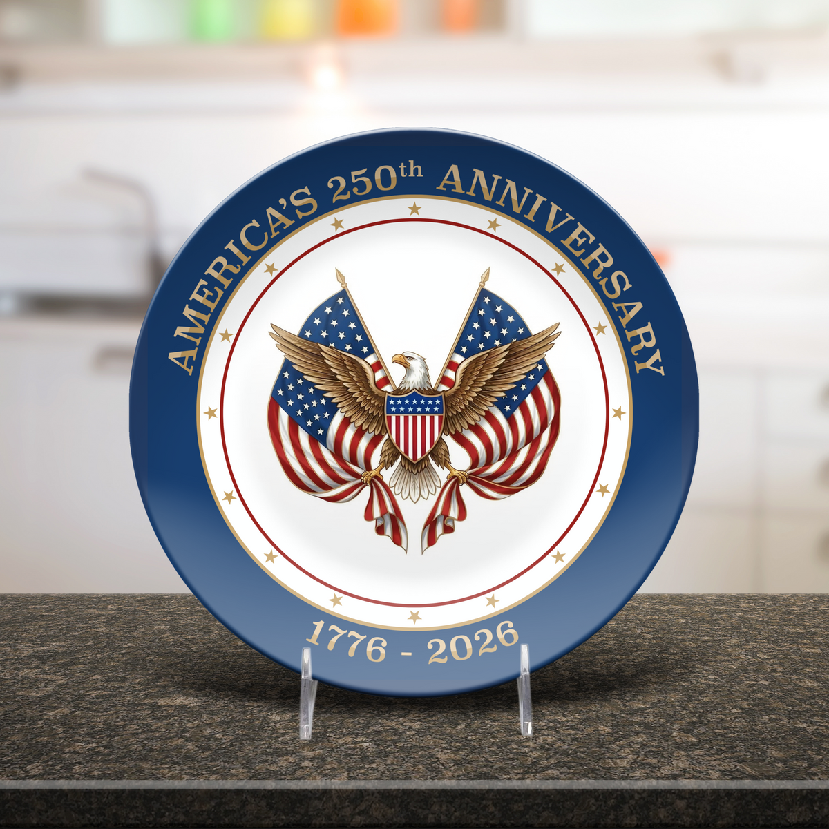 America's 250th Anniversary 1776-2026 Plate - Plate With Stand - view 2