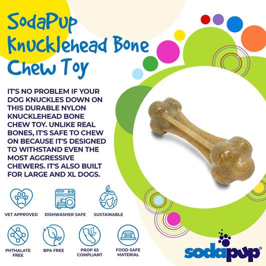 Knuckle Bone Nylon Dog Chew Toy for Aggressive Chewers - Made in USA - view 2