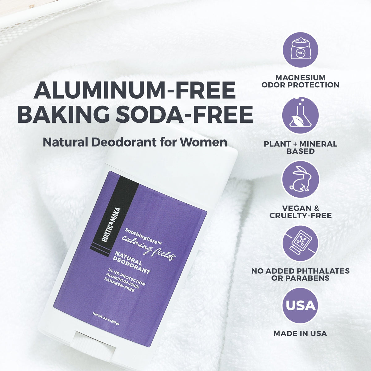 CALMING FIELDS Natural Deodorant — Rustic MAKA LLC