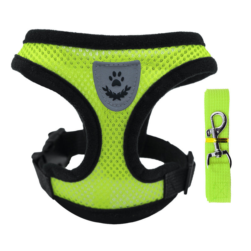Adjustable pet harness set (small dogs/cats): vest, collar, leash. Fits French Bulldogs, Chihuahuas, etc. - image 2