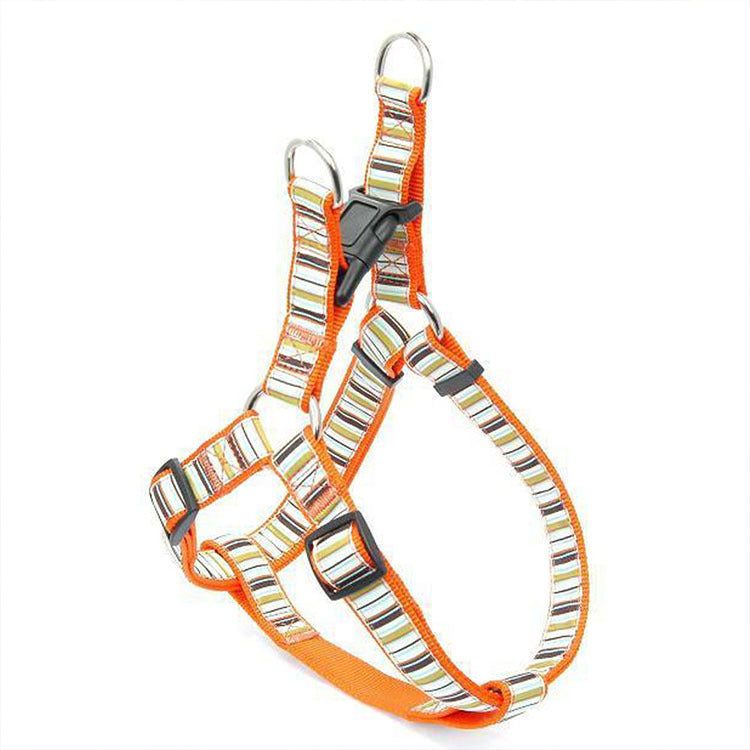 New Pet Supplies Dog Striped Nylon Chest And Back (Including Leash) Cover - image 4