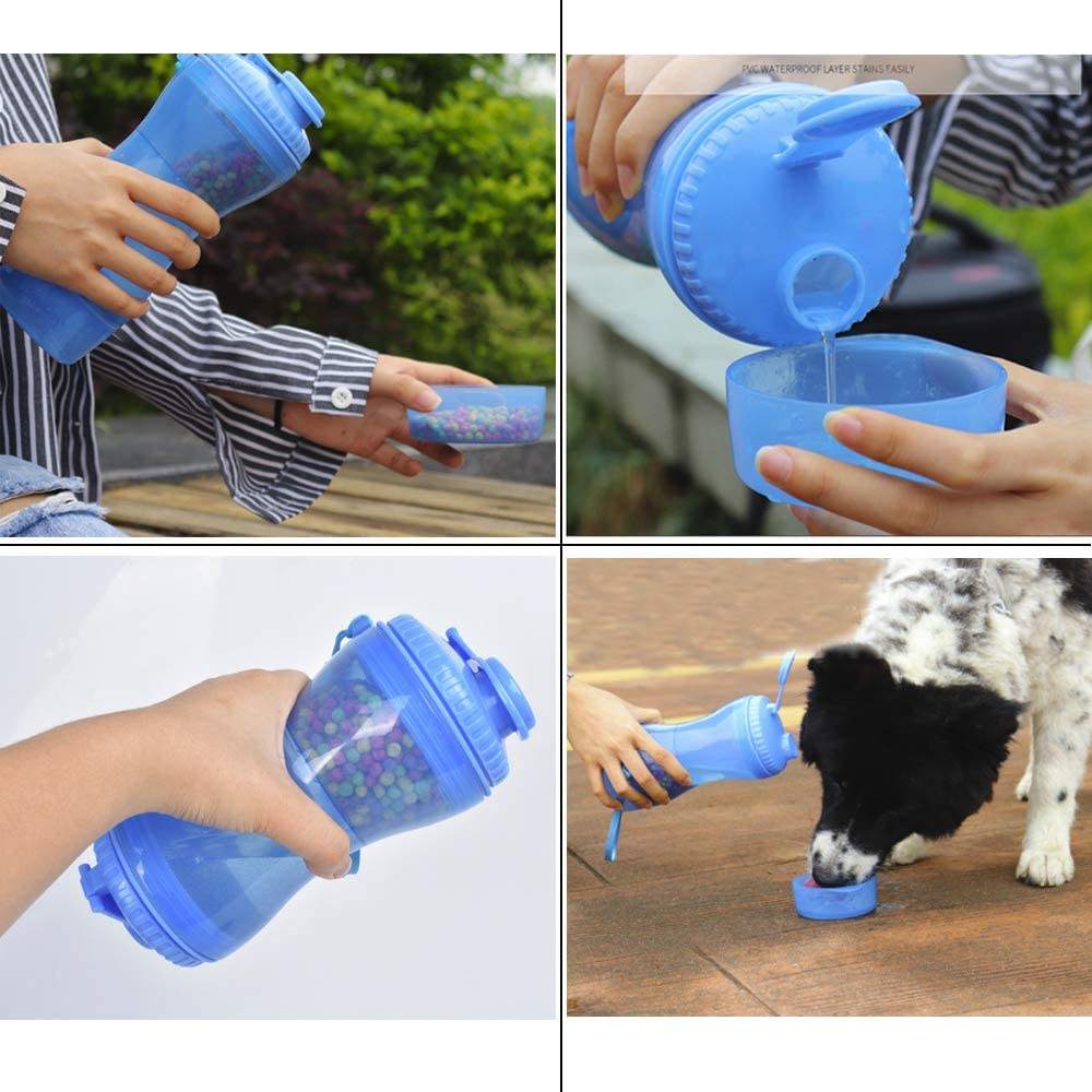Collapsible Dog & Cat Water Bottle with Built-In Bowl – Portable Travel Feeder - image 4