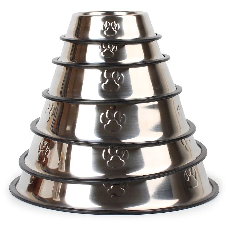 Stainless Steel Dog Bowl High-Grade Non-Slip Pet Bowl - image 2