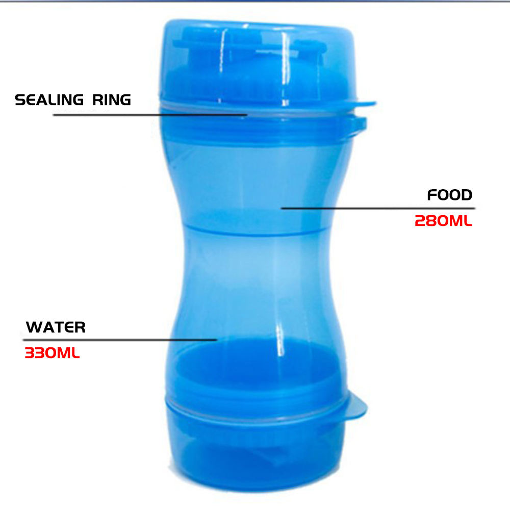 Collapsible Dog & Cat Water Bottle with Built-In Bowl – Portable Travel Feeder - image 2