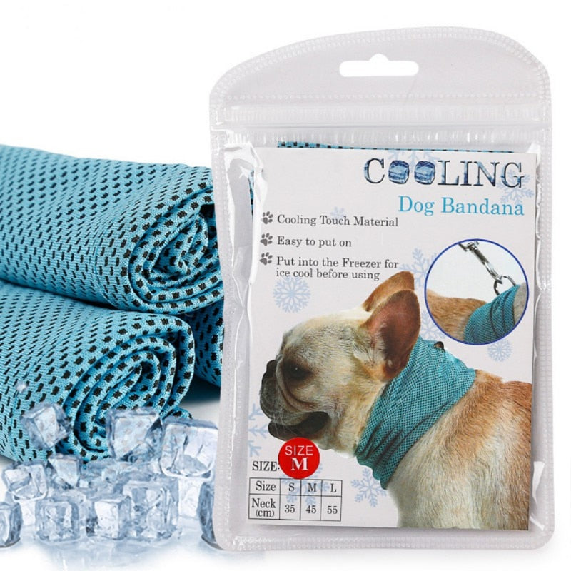 Dog Cooling Bandana Scarf for Pet Polyester