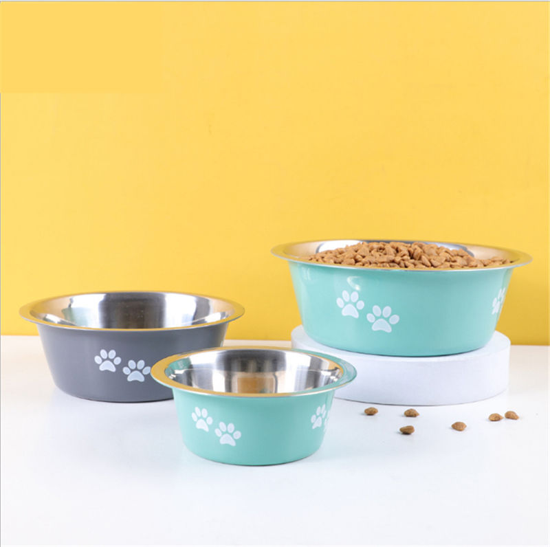 Non-slip Dog Bowls For Small Medium Large Dog Feeder Bowls And Drinkers Stainless Steel Pet Feeders Pets Dogs Accessories - i