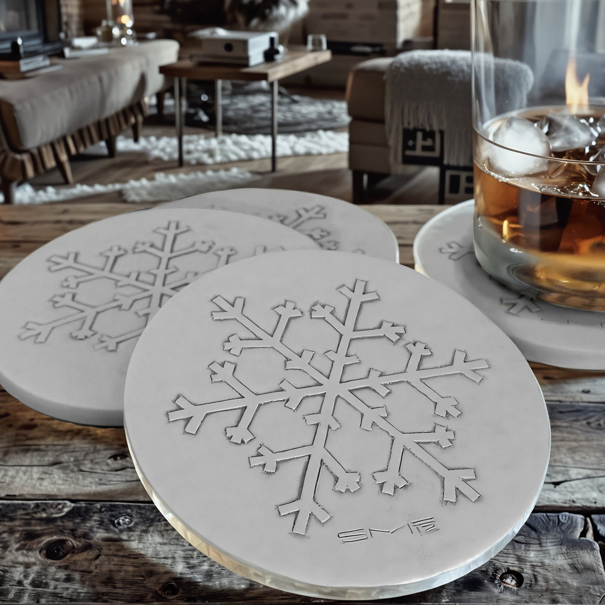 Snowflake Drink Coasters - view 2