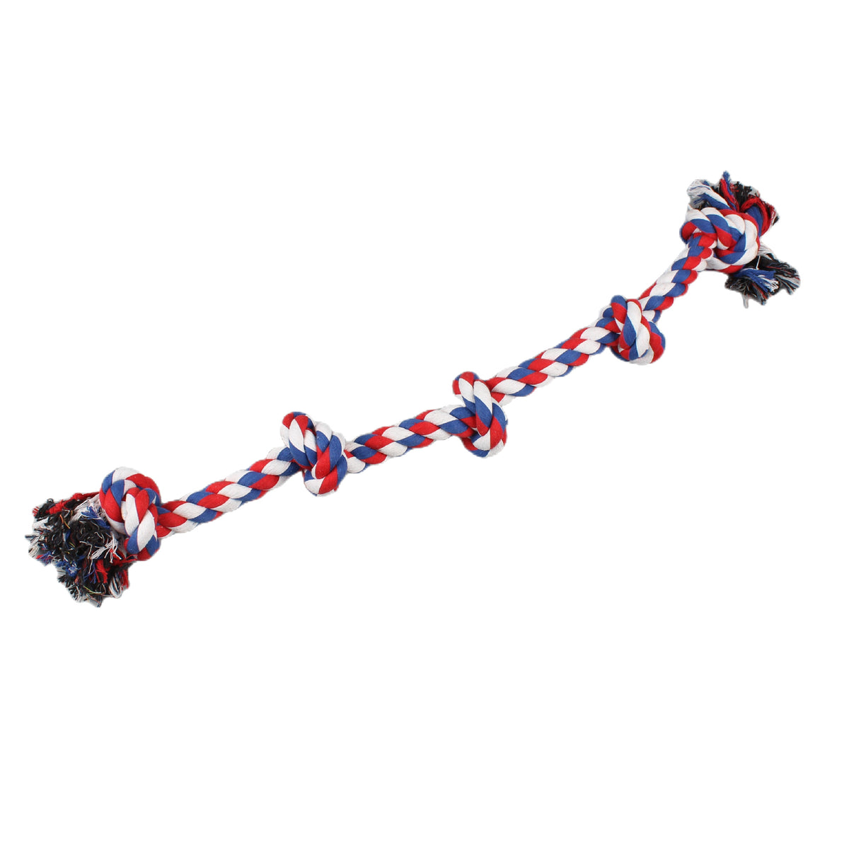 Large Dog Pet Toy Durable Chew Cotton Rope Five-Knot Dog Pet Supplies for Dogs and Cats - image 5