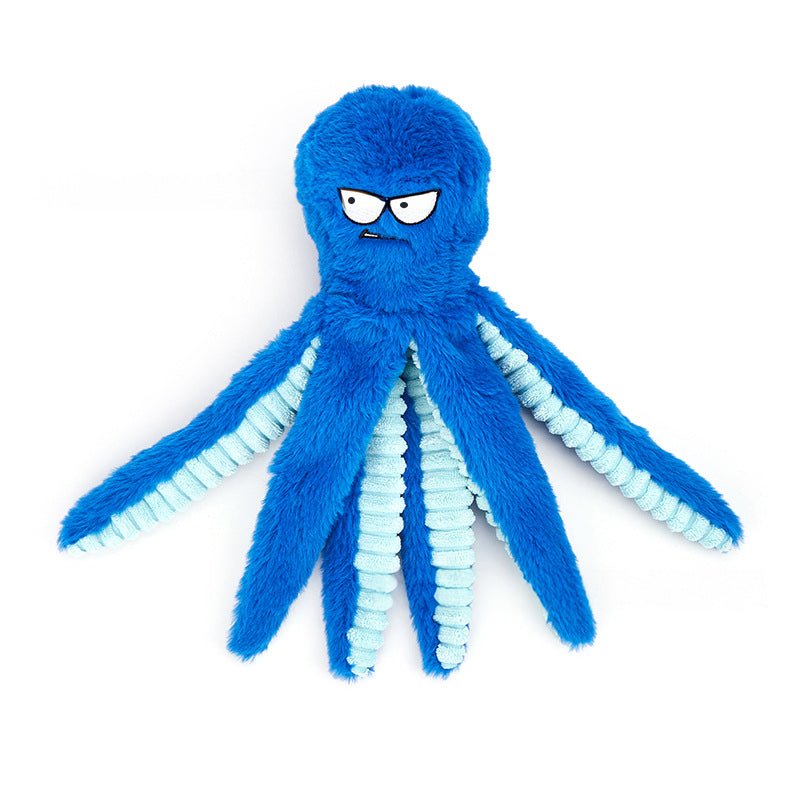 Octopus - shaped indestructible plush dog toy, squeaky & bite - resistant, pet toy supplies - image 2