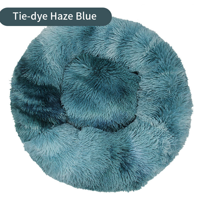 Tie-Dye Plush Round Dog Bed — Available in 9 Sizes & 11 Colors - image 7