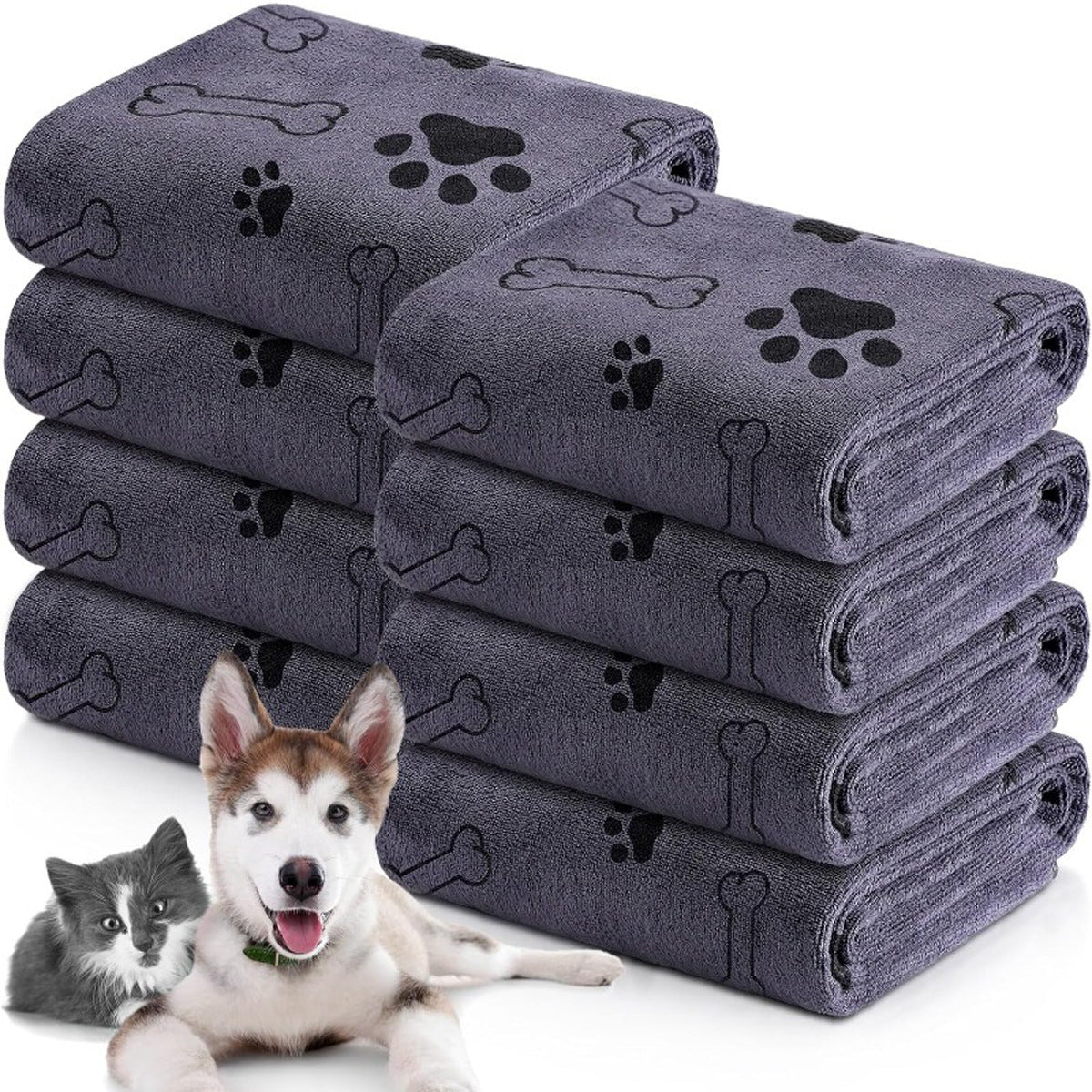 Pet bath towel quick drying and absorbent for dogs and cats bath towel soft