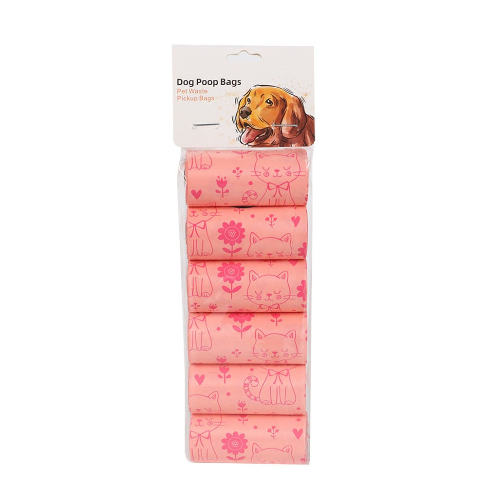 Biodegradable Dog Waste Bags – 6 Rolls, Cute Designs - image 2