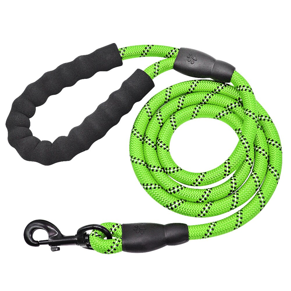 Reflective Dog Pet Leash Rope Nylon Small Dogs Puppy Leashes 150cm Long Heavy Duty Large Dog Lead Red Blue Pink Green Black -