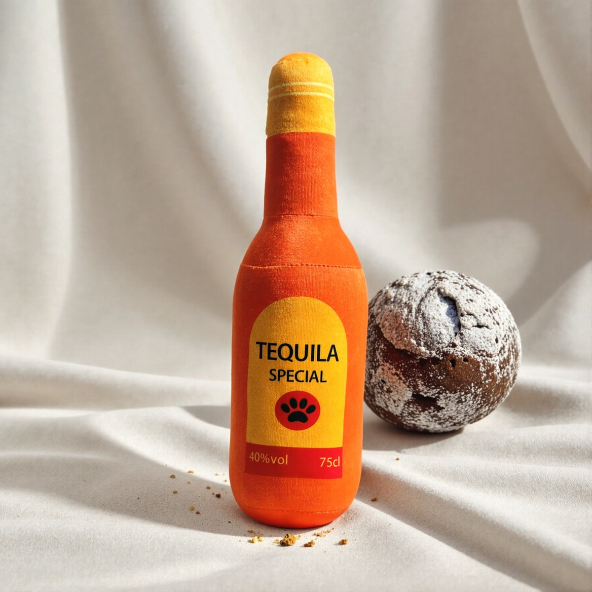 Dog Toy Realistic Wine Bottle Chew-Resistant Self-Entertainment Plush Toy for Cats and Dogs Teeth Cleaning Sound-Making Toy -