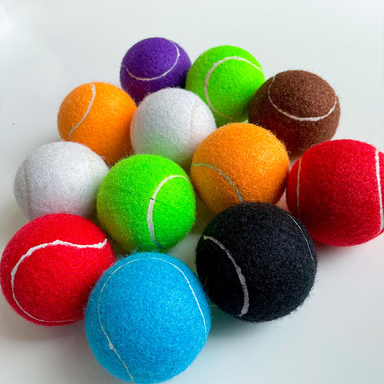 Pet Tennis Ball Bite Resistant Rubber Tennis Ball Teasing Dog God Dog Ball Supplies Color Tennis Ball - image 6