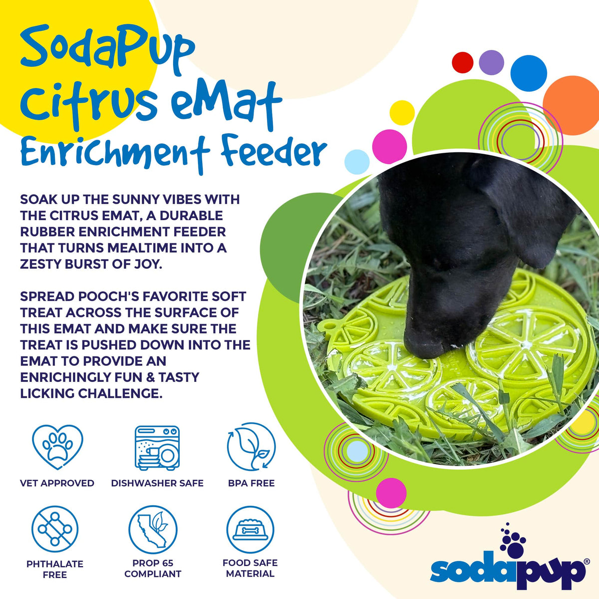 Citrus Design eMat - Enrichment Lick Mat For Dogs and Cats - view 8
