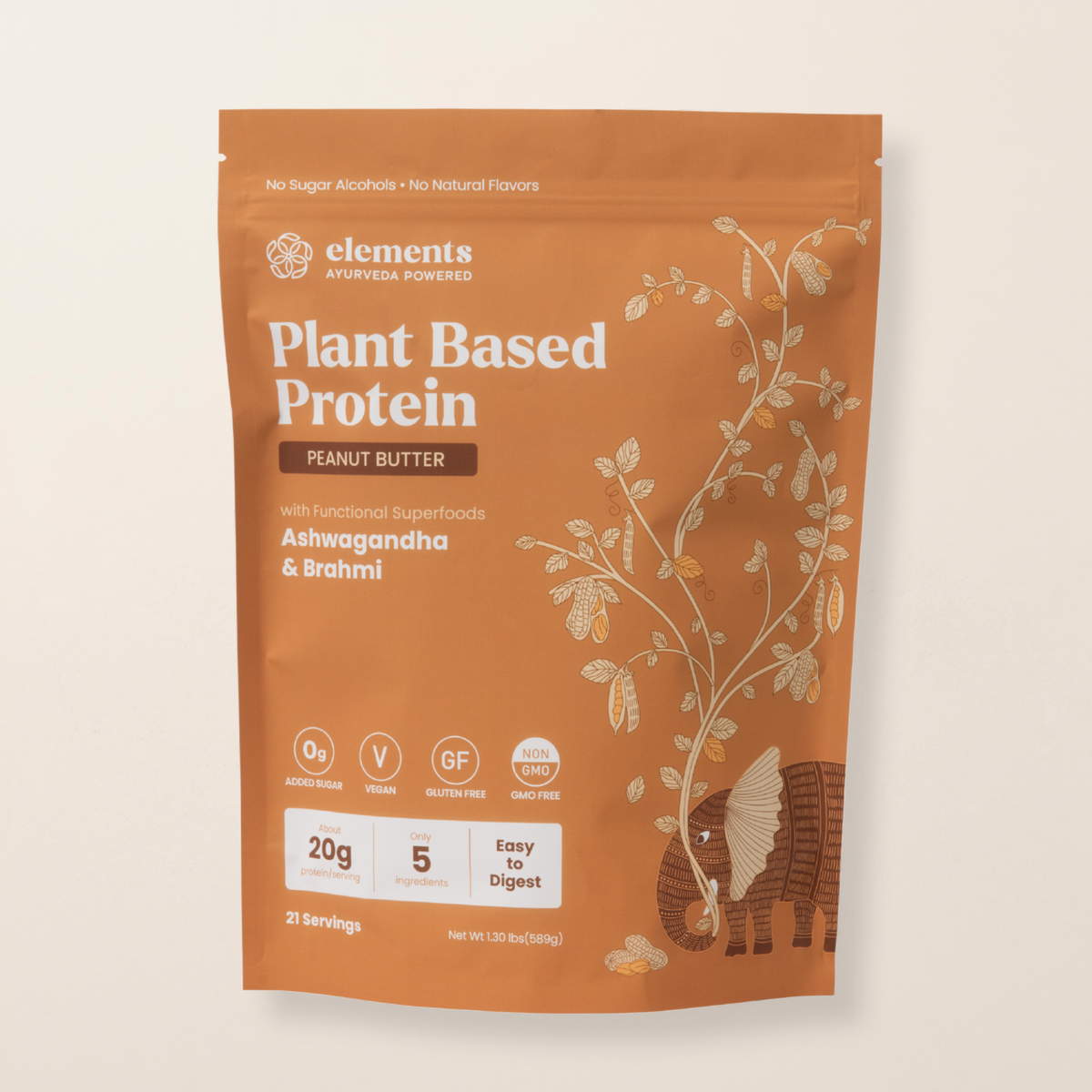 Plant Based Protein Powder: Peanut Butter (21 Servings) - view 4