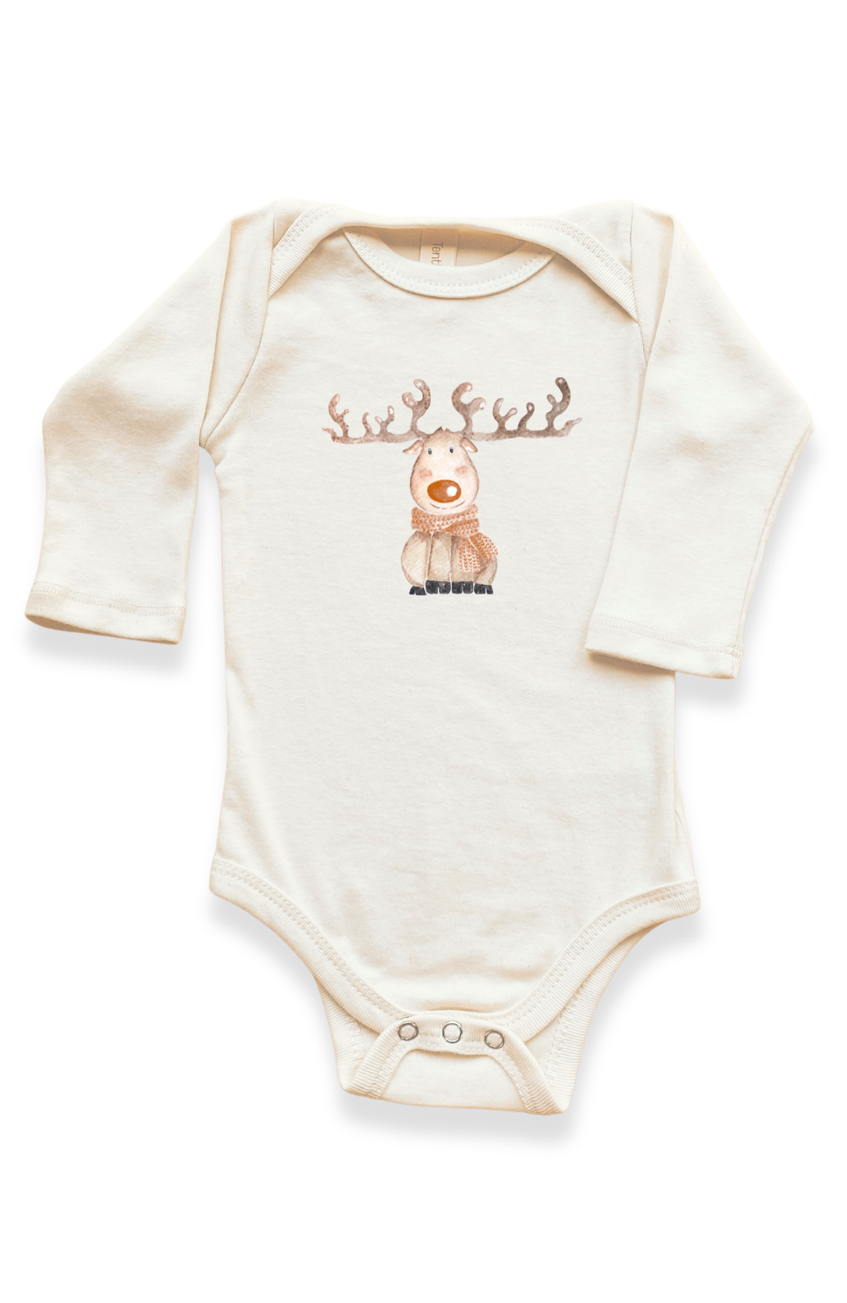 Reindeer Organic Baby Bodysuit Long Sleeve - view 5