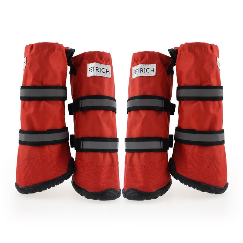 Warm Long-Tube Dog Snow Boots – Waterproof Winter Footwear