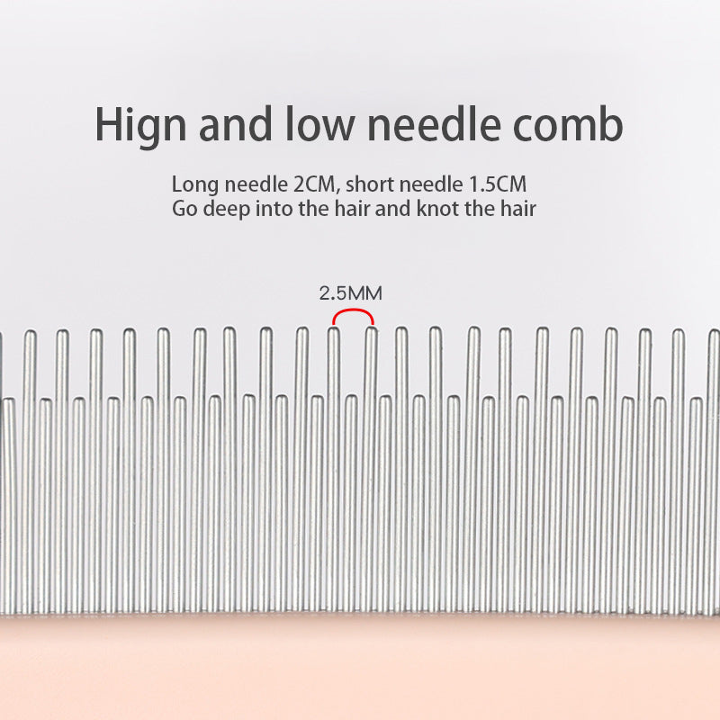 Pet Comb Hair Removal Long Needle Comb Flea Comb Knot Hair Removal Comb Dog Comb Pet Supplies - image 3
