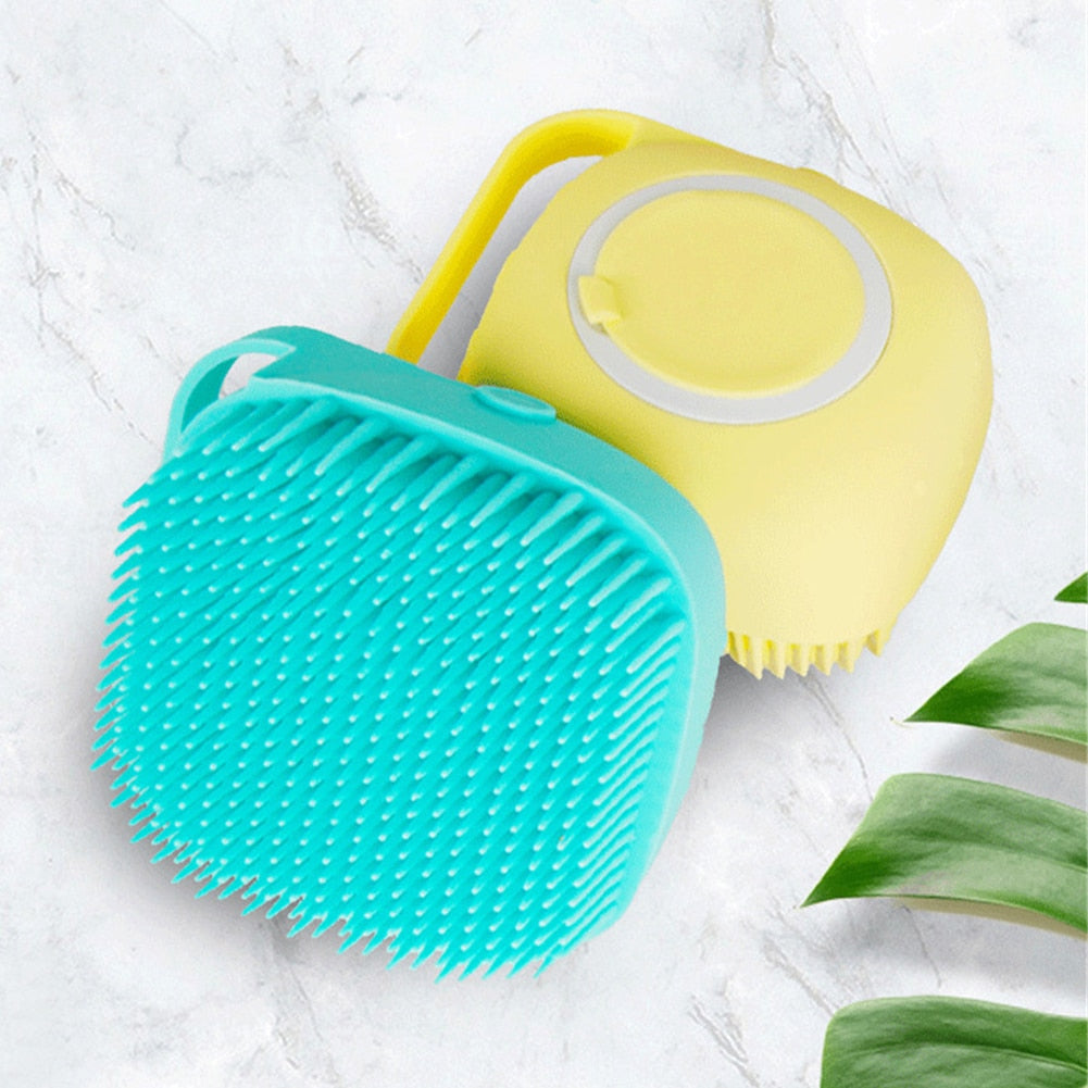 Pet Bath Brush Soft Silicone Comb Dogs Cats SPA Shampoo Massage Brush Shower Hair Grooming Tool - image 6
