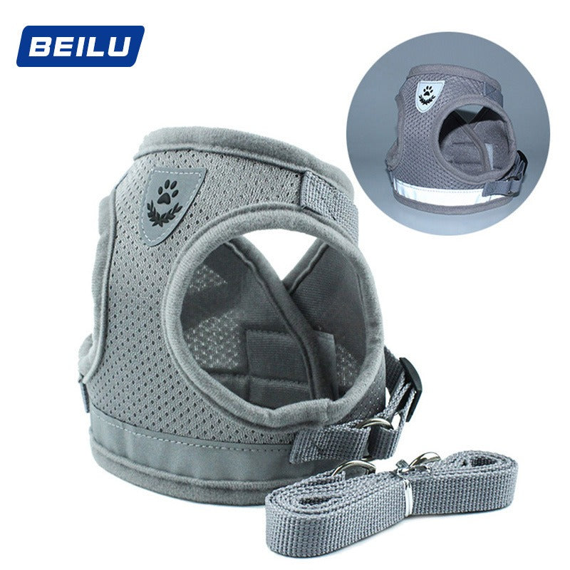 The New Pet Chest Strap Undershirt Dog Leash Reflective Breathable Dog Rope Pet Supplies - image 8