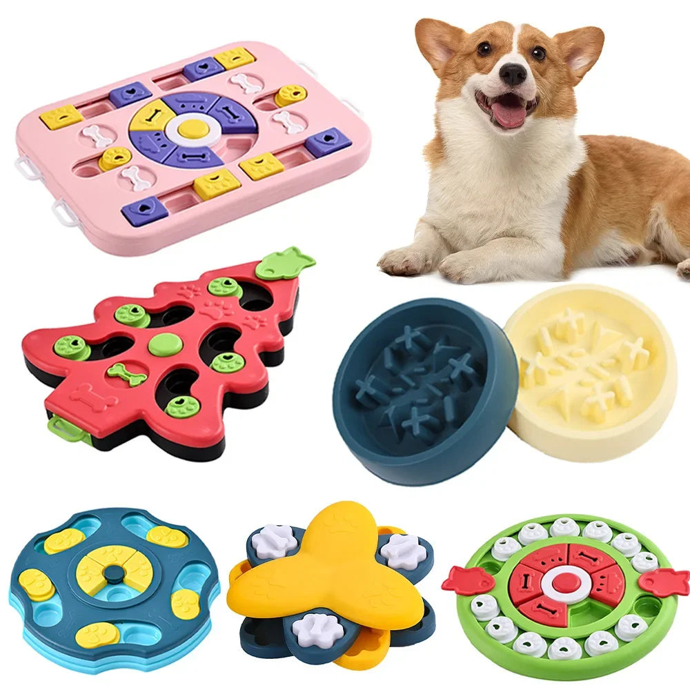 Dog Puzzle Toys Slow Feeder Interactive Increase Puppy IQ Food Dispenser Slowly Eating NonSlip Bowl Pet Cat Dogs Training Gam