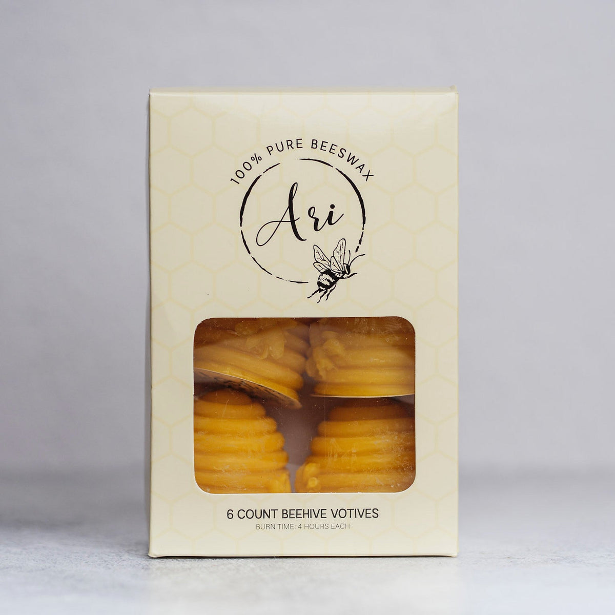 6- Beeswax Candle Hive Votives - view 3