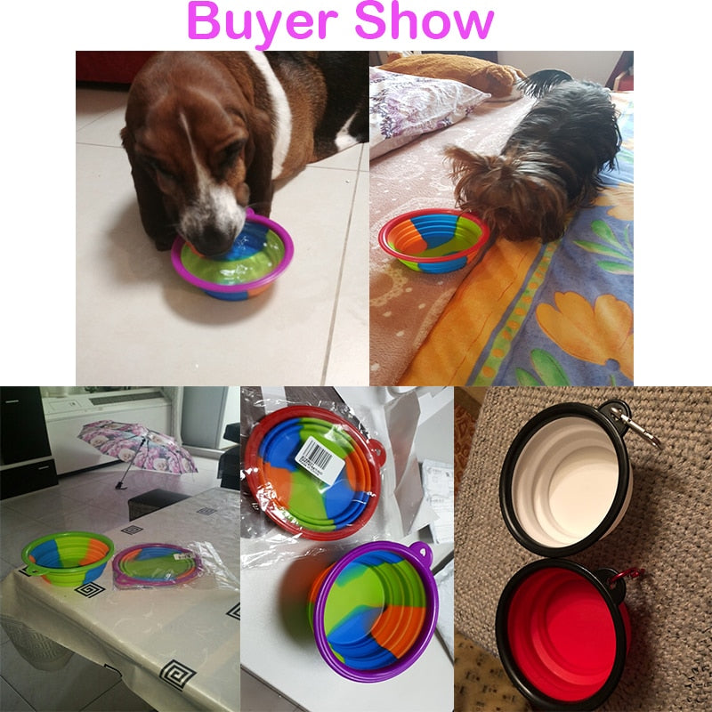 Portable Folding Silicone Dog Travel Bowl – Water & Food - image 4