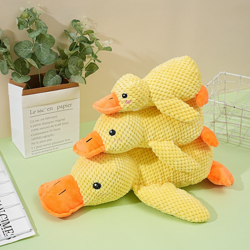 Dogs' Plush Companion Duck Toy for Biting and Teeth Cleaning with Sound, Fun for Cats and Pets - Charging Duck - image 2