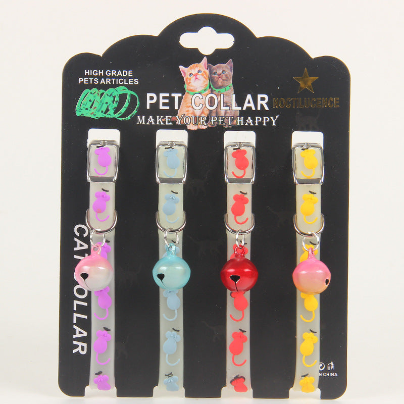 Pet Collars Cat and Dog Luminous Bell Collars Adjustable Rubber Luminous Dog Walking Supplies - image 7