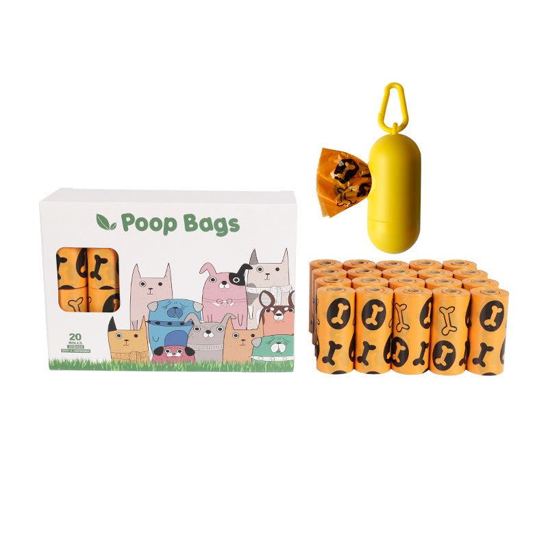 Orange and green pet garbage bags for dogs to pick up feces and defecate - image 6