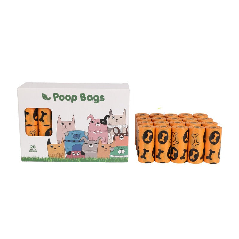 Orange and green pet garbage bags for dogs to pick up feces and defecate - image 4