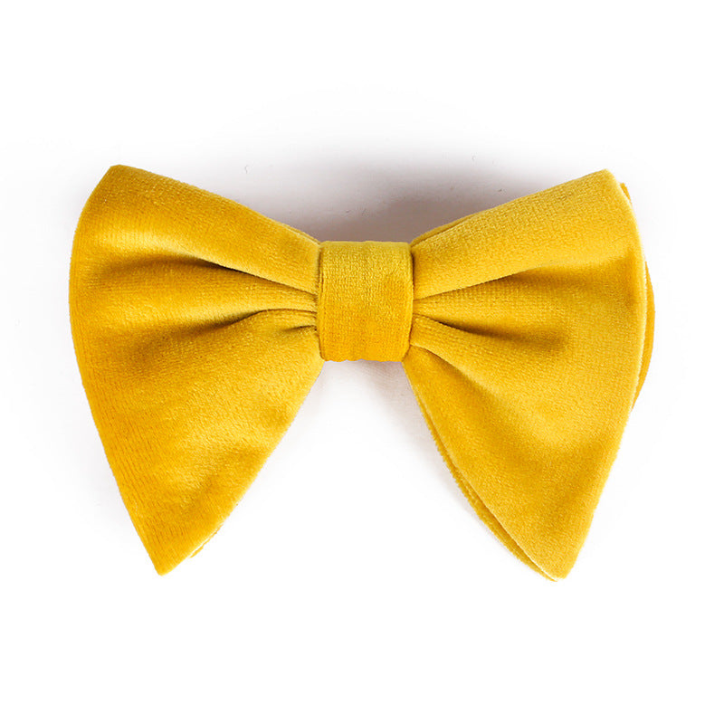 Gold Velvet Bow Tie Plush Velvet Bow Tie - image 12