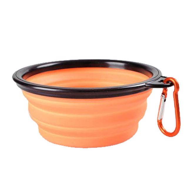 1000ML Pet Bowl Folding Silicone Travel Dog Bowls Walking Portable Water Bowl For Small Medium Dogs Cat Bowls Pet Eating Dish