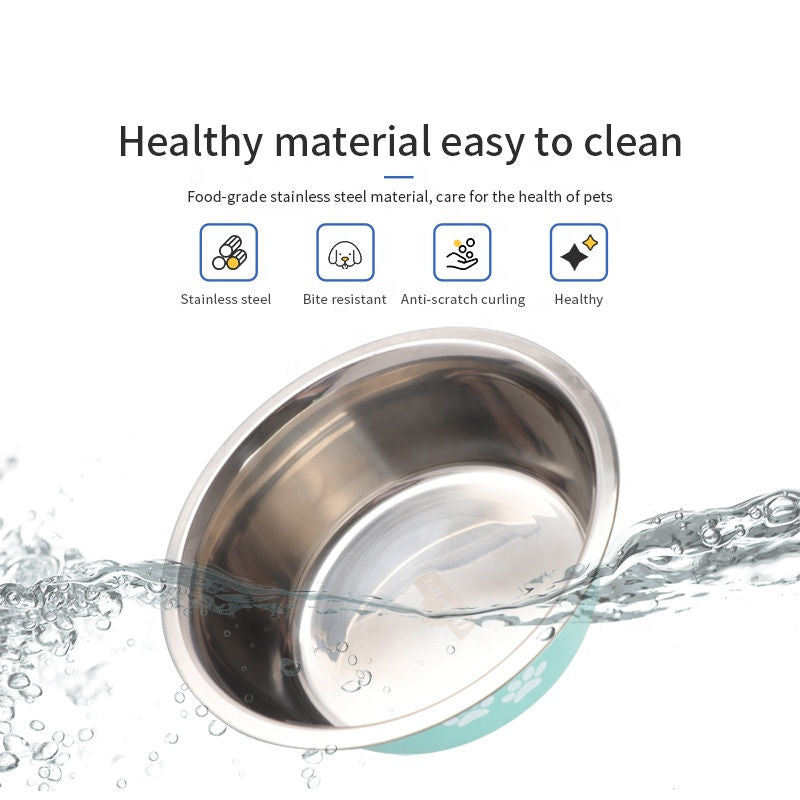 Non-slip Dog Bowls For Small Medium Large Dog Feeder Bowls And Drinkers Stainless Steel Pet Feeders Pets Dogs Accessories - i