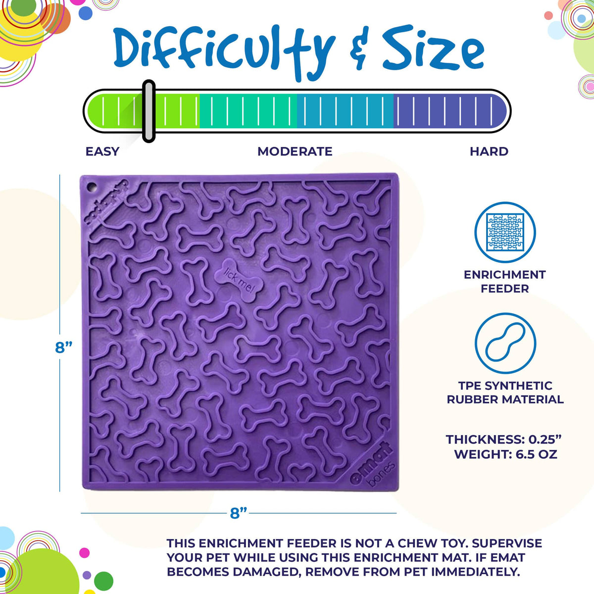 Bones eMat - Enrichment Lick Mat for Dogs and Cats - view 6