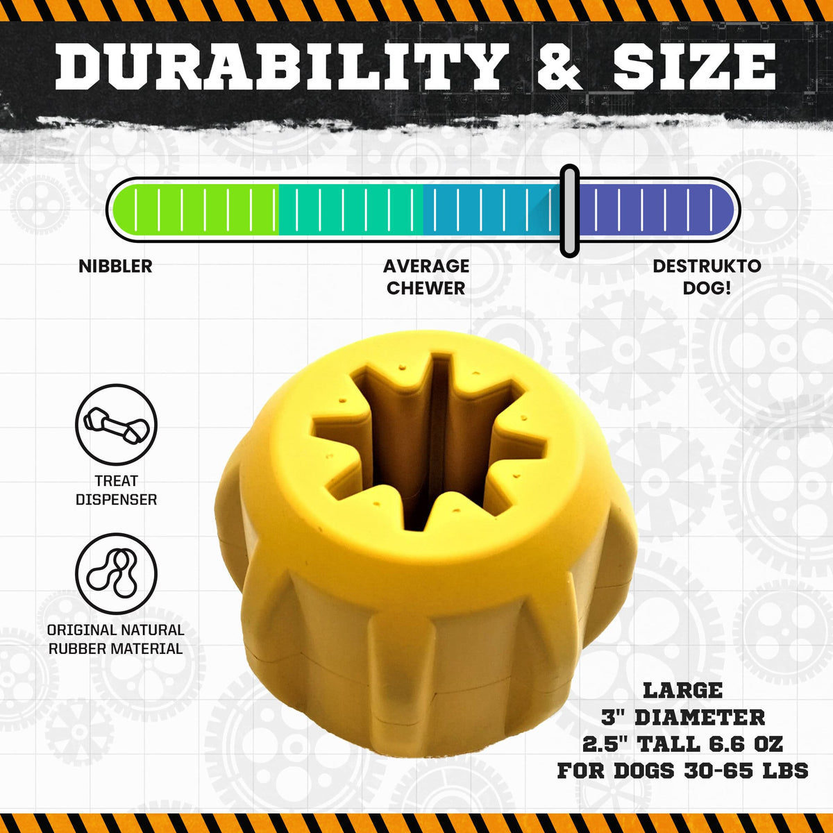 Gear eDispenser - Durable Rubber Yak Chew Holder & Treat Pocket - view 5
