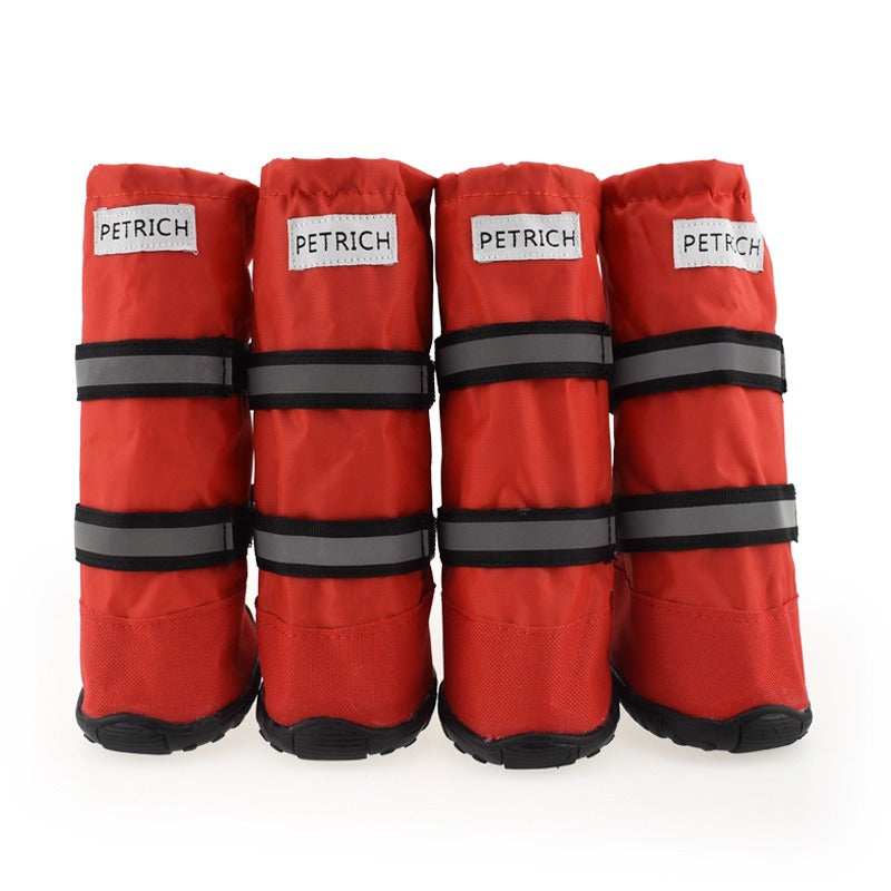 Warm Long-Tube Dog Snow Boots – Waterproof Winter Footwear