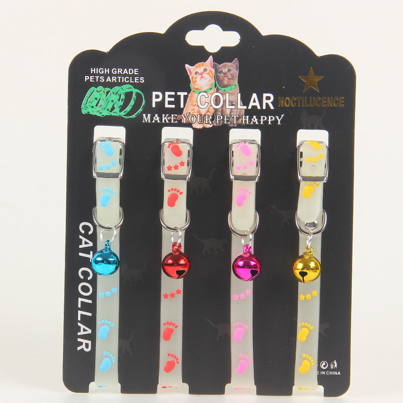 Pet Collars Cat and Dog Luminous Bell Collars Adjustable Rubber Luminous Dog Walking Supplies - image 8
