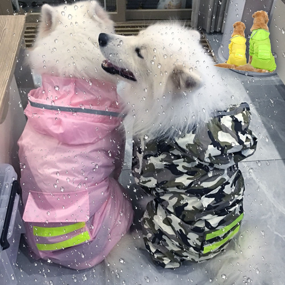 Dog Raincoat Jumpsuit Rain Coat for Dogs Pet Cloak Labrador Waterproof Golden Retriever Jacket - image 3