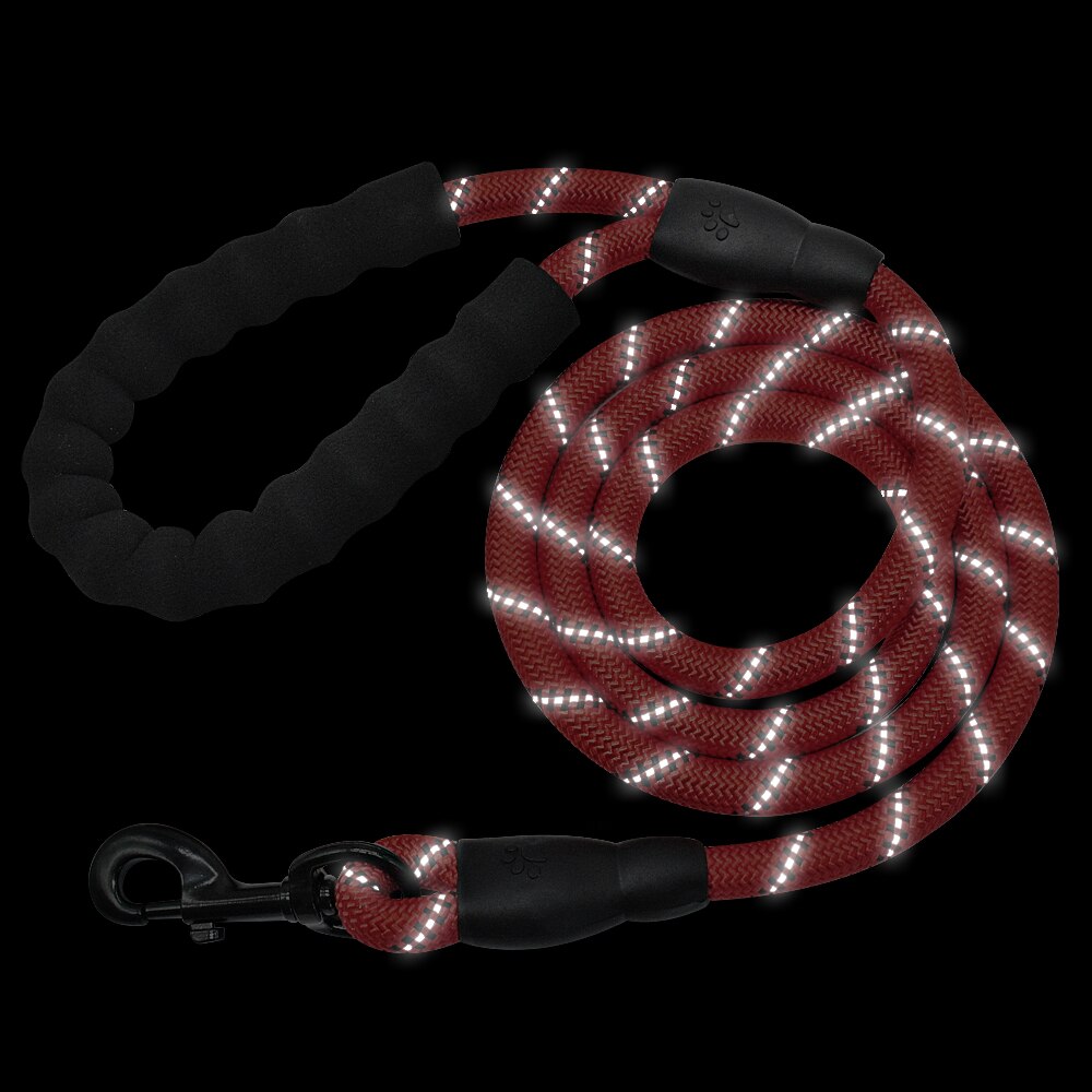 Reflective Dog Pet Leash Rope Nylon Small Dogs Puppy Leashes 150cm Long Heavy Duty Large Dog Lead Red Blue Pink Green Black -