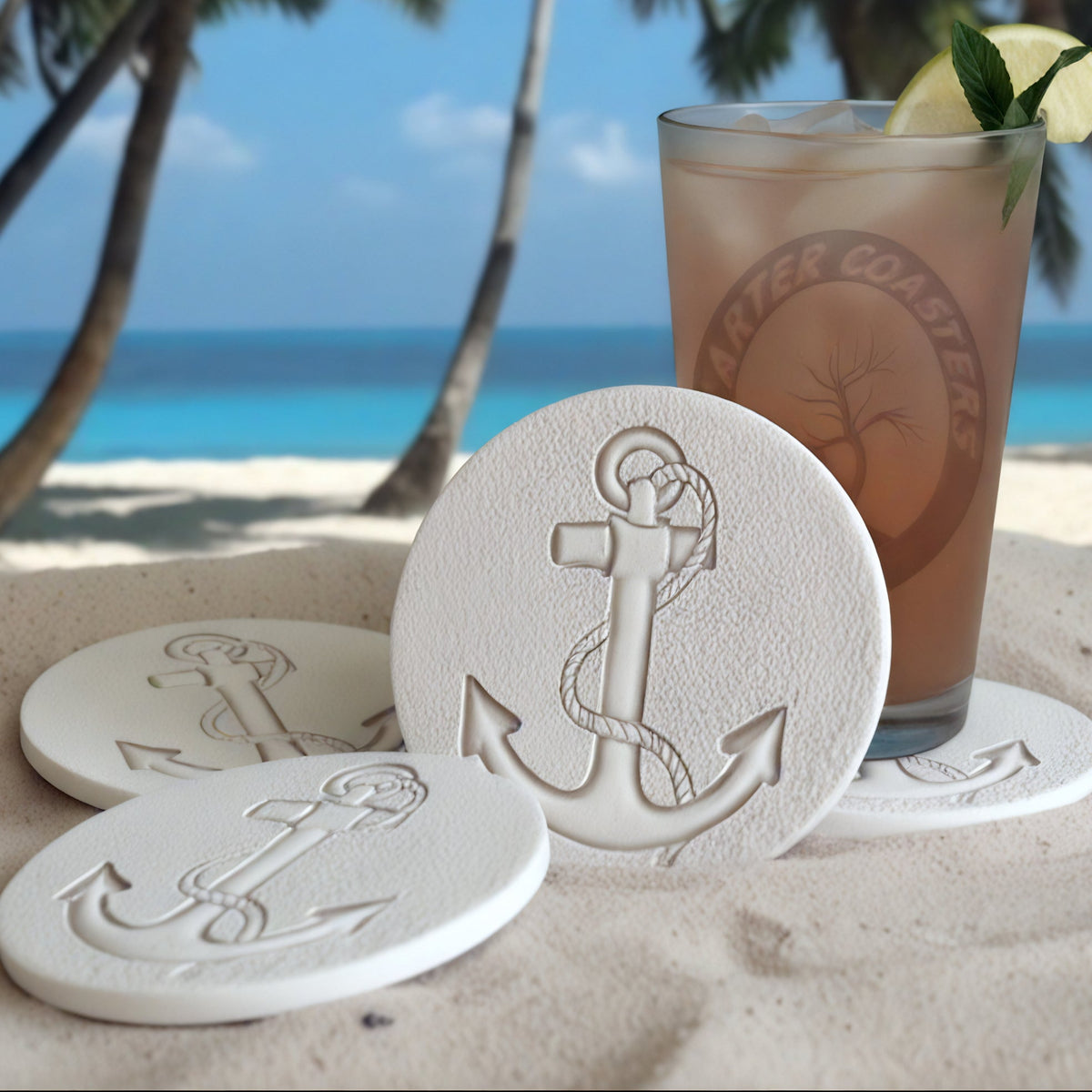 Anchor Drink Coasters — McCarter Coasters
